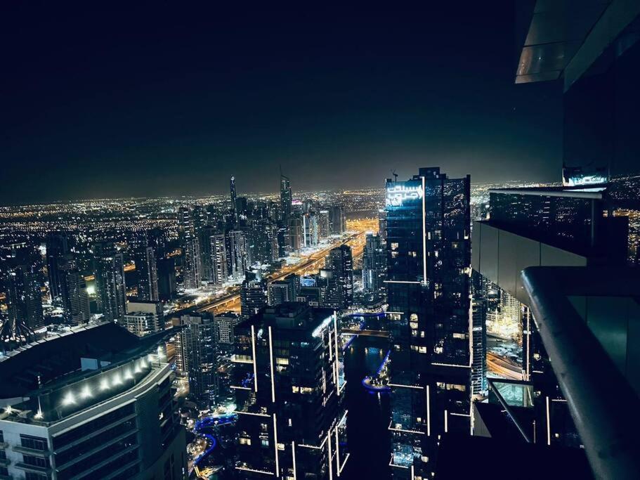 High Floor With City Skyline & Burj Khalifa View 3 Bedroom Unit Marina 두바이 외부 사진