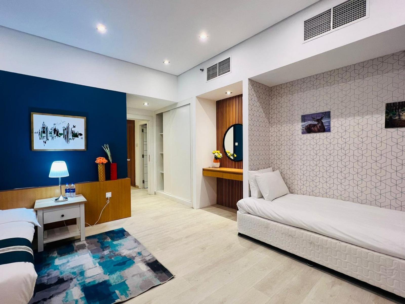 High Floor With City Skyline & Burj Khalifa View 3 Bedroom Unit Marina 두바이 외부 사진