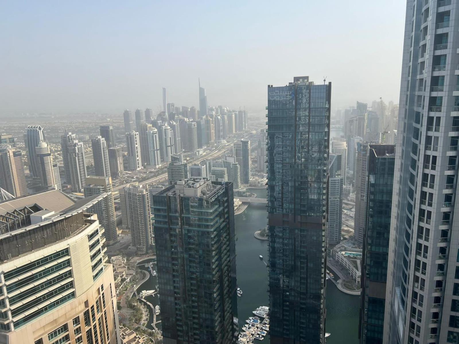 High Floor With City Skyline & Burj Khalifa View 3 Bedroom Unit Marina 두바이 외부 사진